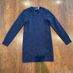 Sequined long sleeved sweater dress